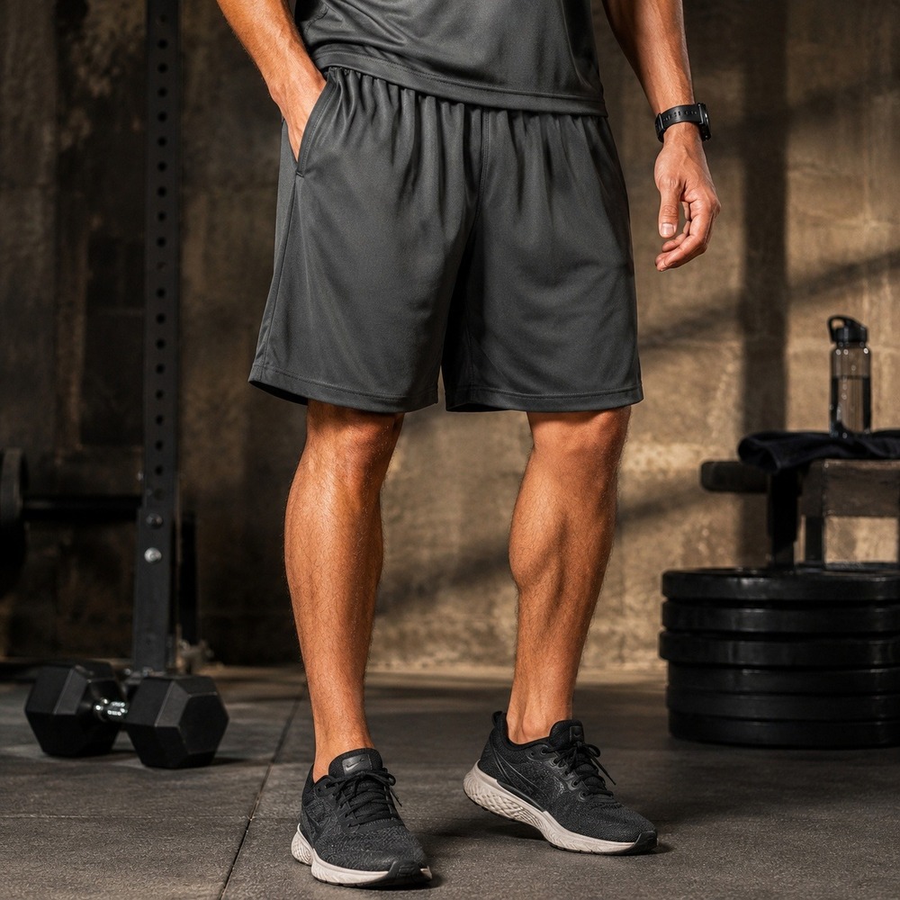 Nike Livestrong Shorts Mens 2XL Gray Dri-FIT Athletic Gym Running Active